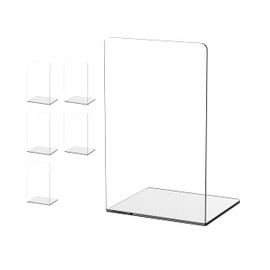 EH Design Acrylic Bookend - Transparent & Non-Slip Bookends - 7X Shatterproof than Glass - Invisible Non-Slip Book Holders for Home & Office - Made in Germany