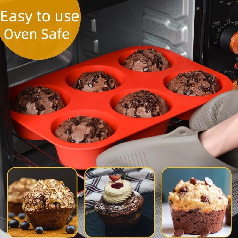 Unbranded Jumbo Muffin Pan, 3.5 Inch Large Muffin Pan 6