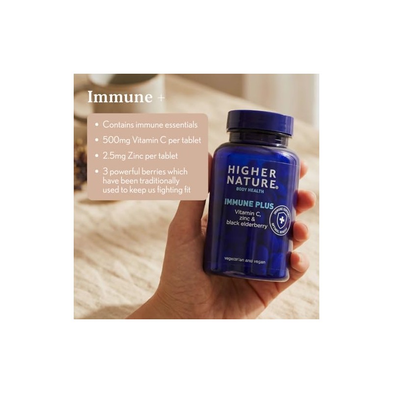 Higher Nature Immune Plus - Vitamin C with Zinc -