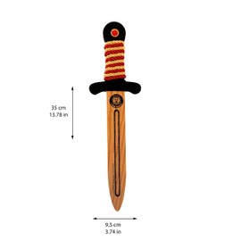 Liontouch WoodyLion Sword, Gold & Red - Small, Wood-like Foam Toy for Fantasy Games in the Forest, Safe and Flexible Weapons for Fancy Dress & Costumes for Children