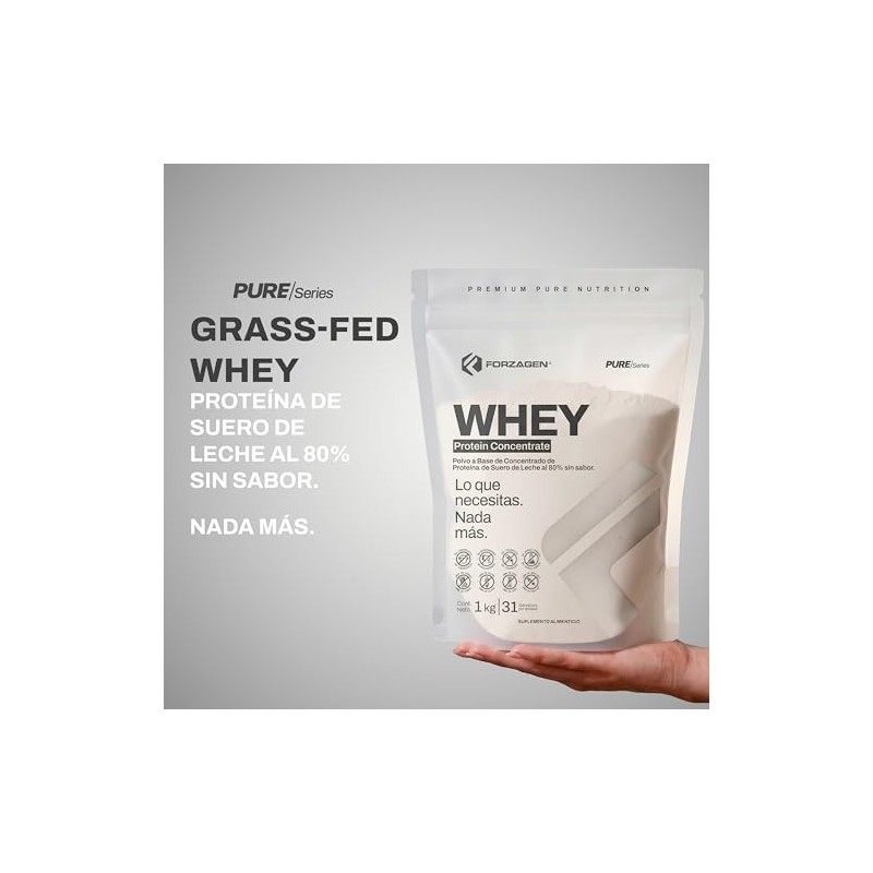 Forzagen Pure Series Grass Fed Whey Protein Concentrate Proteína Suero