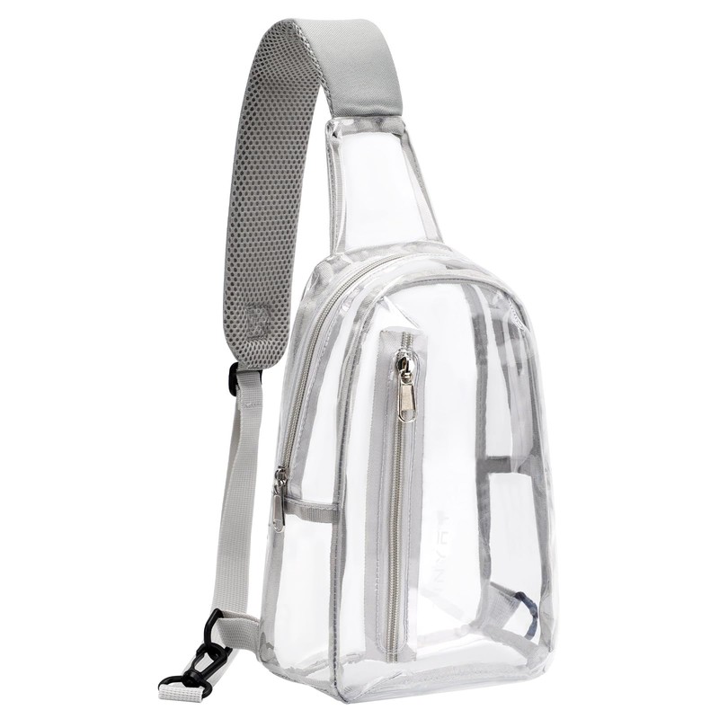 TINYAT Clear Sling Bag Stadium Approved Transparent Bag Crossbody Casual