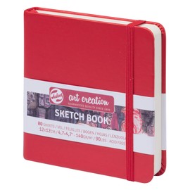 Talens Art Creation Sketchbook Red 12X12 cm, 140 Grams