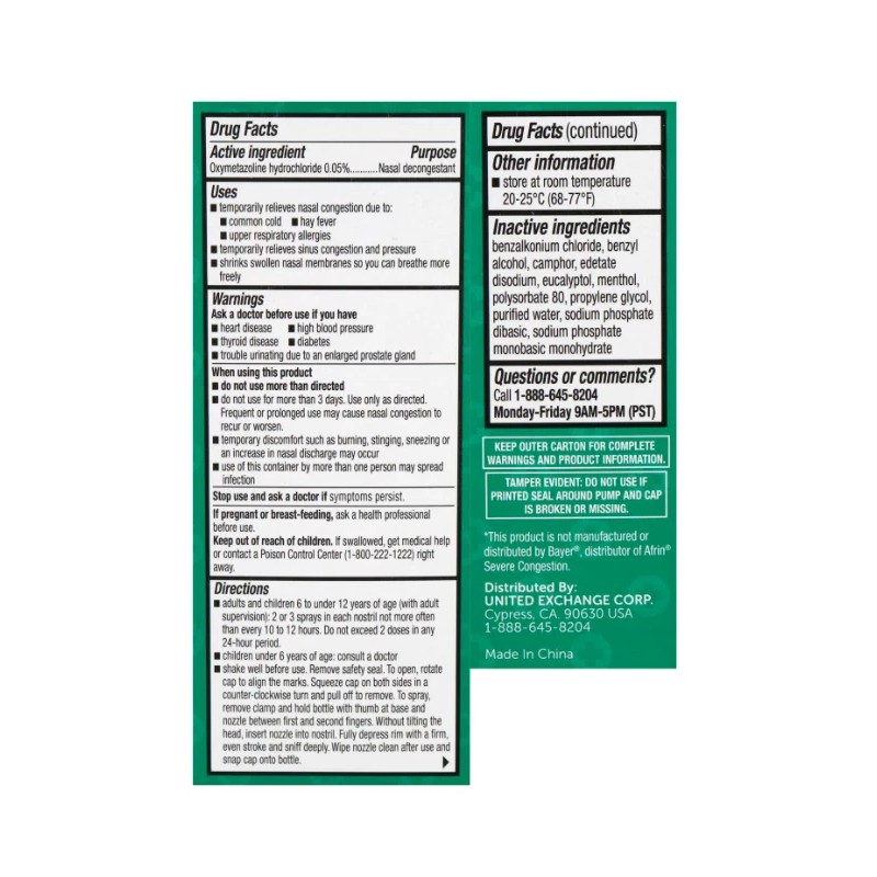 Family Care Nasal Relief Spray 12 Hour Severe Congestion 1