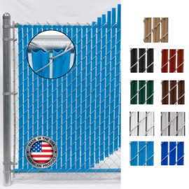 FenceSource Wave Slat (9 Colors) Single Wall Bottom Locking Privacy Slat for 4', 5', 6', 7' and 8' Chain Link Fence (6 ft, Sky Blue)