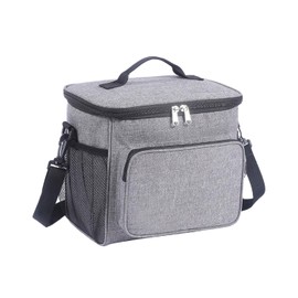 1 Piece Aluminum Foil Insulated Bag, Leakproof Lunch Box Bag, Large Capacity Picnic Bag, Portable Lunch Bag, Reusable, Suitable for Camping, Travel, Work (Grey)