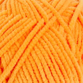 BATELO Thin Chenille Yarn for Crocheting & Knitting, Soft Plush Yarn for DIY Crafts, Amigurumi, Home Decor - 3 Light - 4 Pack of 1.7oz/142yds - Orange