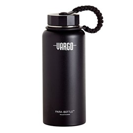 Vargo Insulated Stainless Steel Para-Bottle, Black, 32 Oz