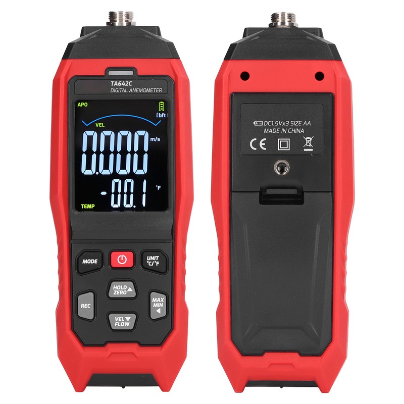 Portable Digital Anemometer Handheld Air Flow Velocity Tester Wind Speed
