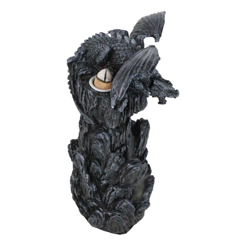 Ebros Dark Rocky Mountain Chernos Dragon Backflow Incense Tower Burner