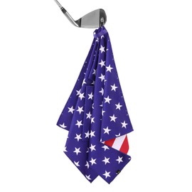 LRD Magnetic Golf Towel X-Large Microfiber Towel w/Clip for Bags, Carts & Clubs Old Glory