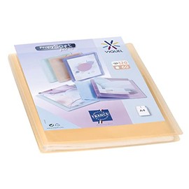 Viquel - Propysoft A4 Document Folder 120 Images (60 Pockets) Propysoft Transparent Smooth Orange Translucent