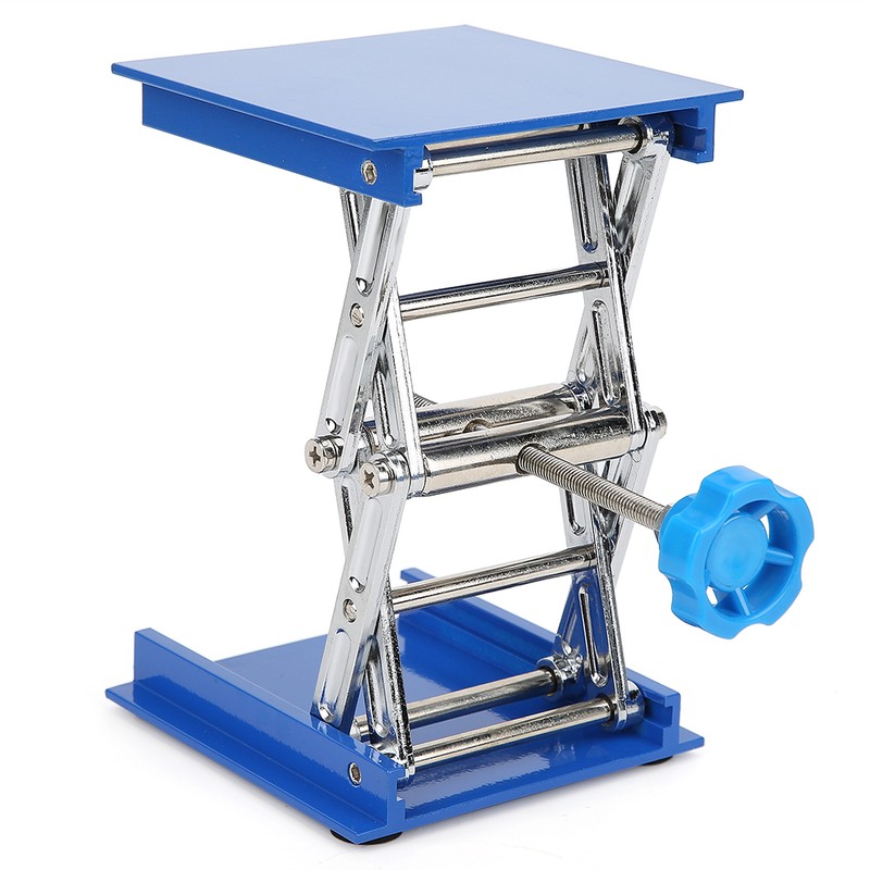100 X 100mm Blue Electroplated Aluminum Lab Lifting Platform Stand