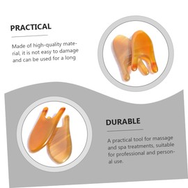 Healvian 1pc Ox Horn Massage Board Multipurpose Massager for Nose Bridge Eye Socket Promotes Smooth Edges Portable Design Random Color Random Color