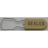 Plastic Padlock Security Seal with Large Shackle Metal Wire (Gold,