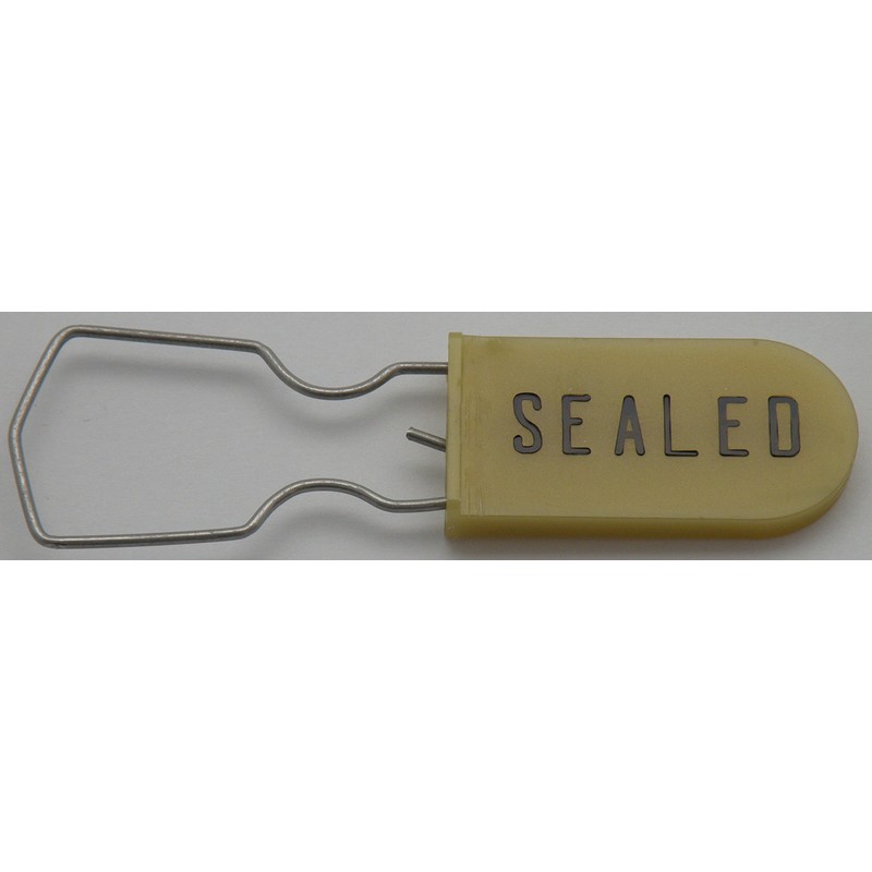 Plastic Padlock Security Seal with Large Shackle Metal Wire (Gold,