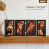 DUENPY 4 Folding 4x6 Picture Frame Horizontal Engineered Wood Accordion