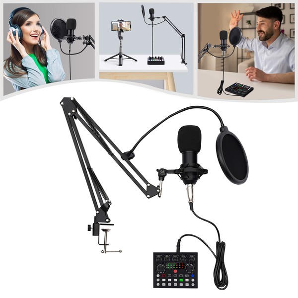SENDERPICK Home Studio Recording Kit with Microphone, Mixer & Sound