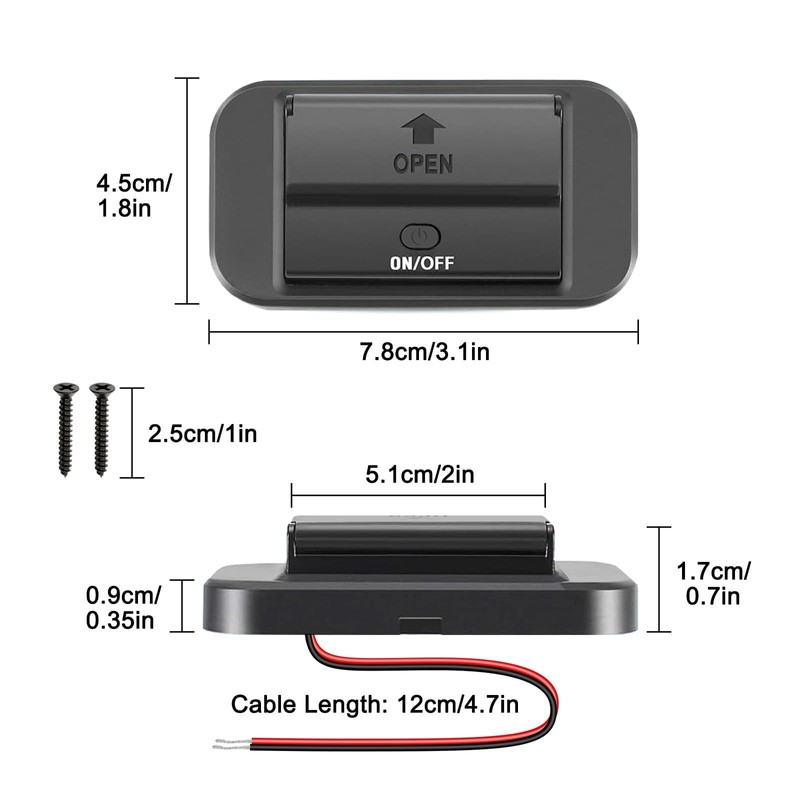Linkstyle 2PCS Car Charger Panel, Dual 18W QC3.0 USB A