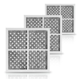 PartsBroz LT120F Refrigerator Air Filter 3-Pack for ThinQ LG Refrigerator Air Filter Replacement, Kenmore Elite Fridge Fresh Filters 46-9918 469918 9918 ADQ73214408 ADQ73214404 ADQ73214402 LMXS30776S
