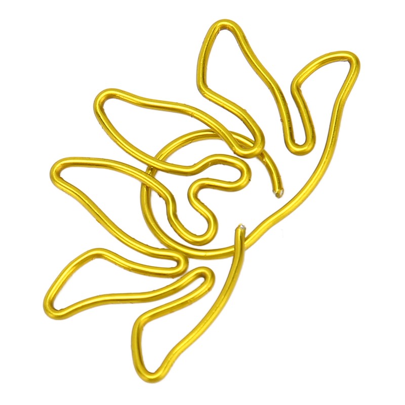 100pcs Shaped Paper Clips Flower Shape Metal Portable Office Clips