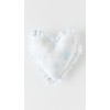 LOVESHACKFANCY Women's Heart Ruffle Pillow, Bluebell, One Size