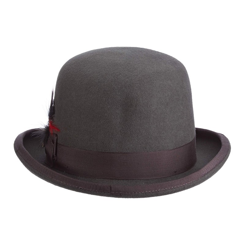 Scala Men's Wool Felt Derby Hat, Charcoal, Large