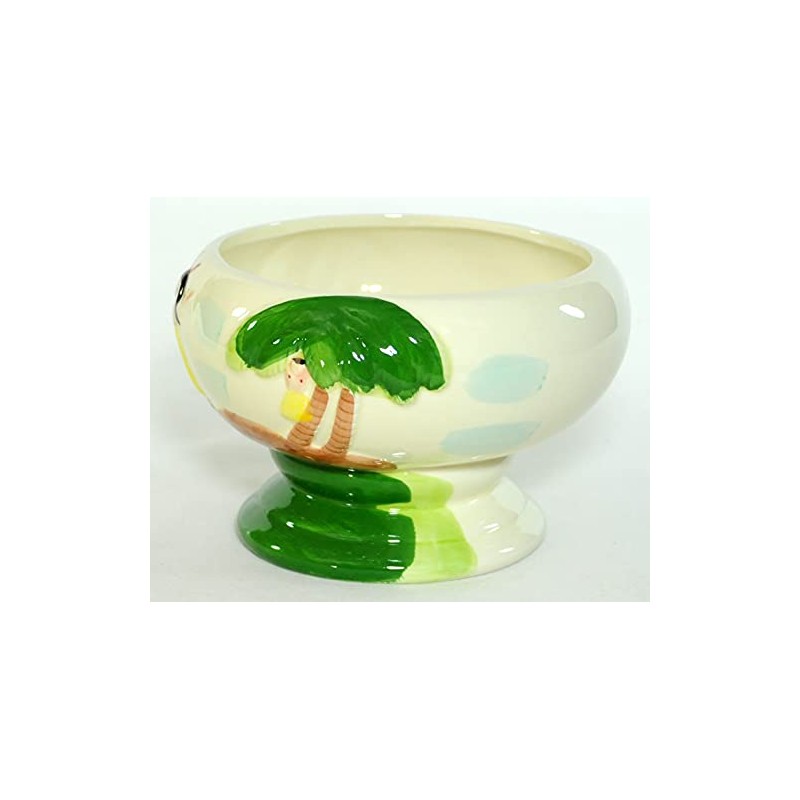 Birsppy 22 Ounce Medium Ceramic Hula Girl Compote Scorpion Bowl