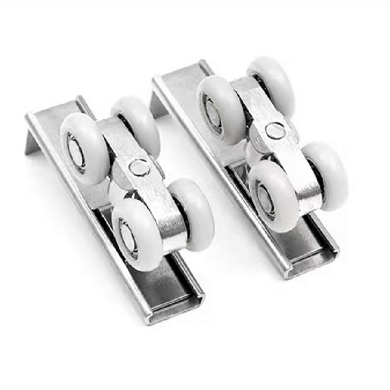 Tckenan Sliding Door Wheel, 4 Pack Stainless Steel & Plastic,