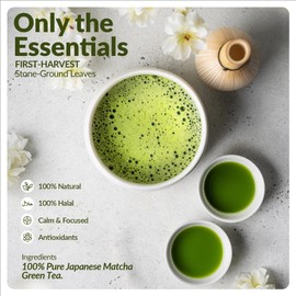 OSARI Japanese Ceremonial Matcha Powder | First Harvest and Stone Ground in Kagoshima, Japan | Gentle Umami Flavour and Rich in Antioxidants (30 grams)