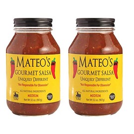 Mateo's Gourmet Salsa Medium Spice 2 Jars 32oz/907g