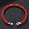 ZENSE - Braided Leather Bracelet for Men in red Color