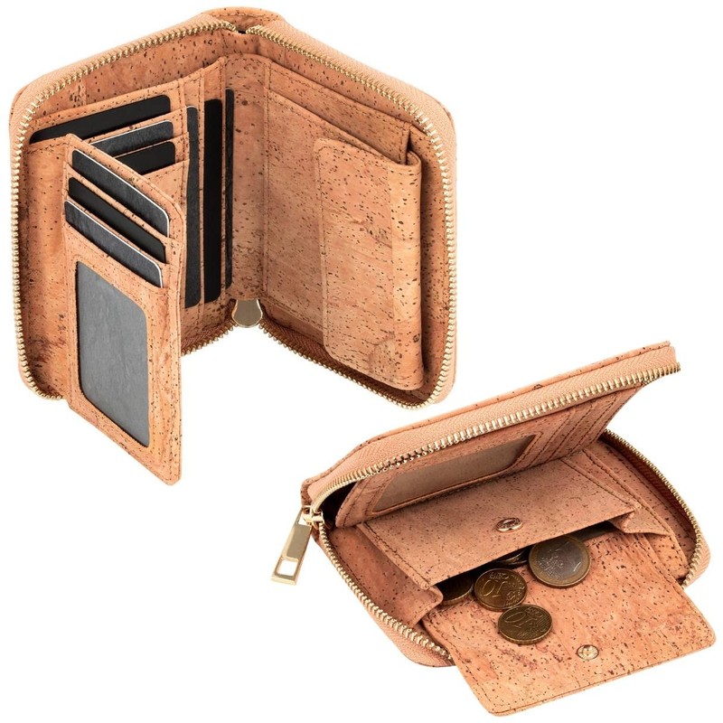 Simaru Women's Cork Wallet, Vegan & RFID Secure Wallet with