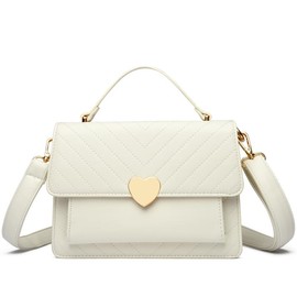 Travistar Small Crossbody Bags for Women - Crossbody Purses for Women Top-handle Handbags 2024 Trendy Shoulder Bag Satchel Bags Leather Cross Body Purse Designer Evening Clutch Detachable Strap - Color: t151-White