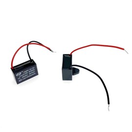 JZK 2X CBB61 2.5uf Motor Start Capacitor with 2 Wires, Fan Start Capacitor 450v AC 2.5 uF, 50/60Hz air Conditioner/Fan Motor Running Capacitor