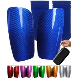 Carbon Fiber Soccer Shin Guards, with Portable Carrying Case and Sleeves, Super Strong, Ultra Light, Shock Resistance, Air Permeability, Suitable for Adult, Youth, Kid, Effective Protection