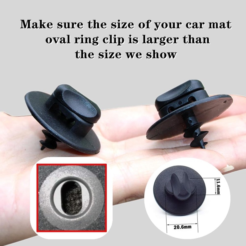 JLEivvi 12 PCS Car Mat Clips Universal Carpet Lock Clips