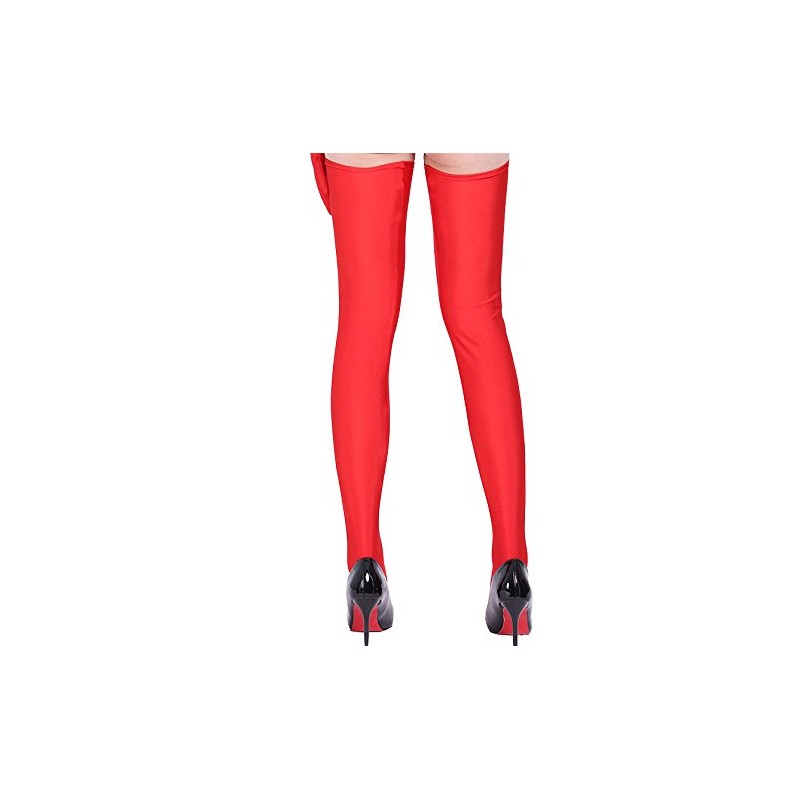 OMOSIROKURABU Smooth Knit Long Tights (KN04), red