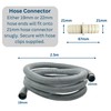 Extendable Washing Machine Hose, Drain Pipe Replacement or Extension Kit,
