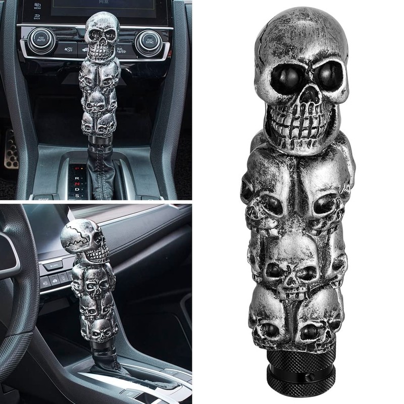 XhuangTech Skull Shifter Knobs,Auto Gear Stick Shift Knob,Skull Gear Lever