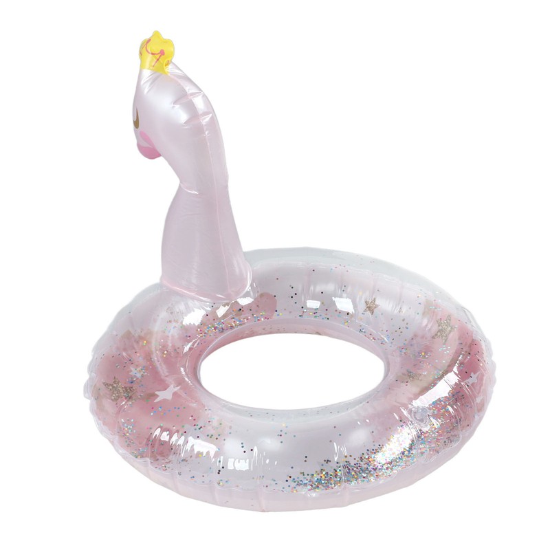 Inflatable Swimming Ring with Sequins Thickened PVC Kids Pool Float