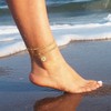 Memorjew Ankle Bracelets for Women Initial Anklet, 14K Gold Plated