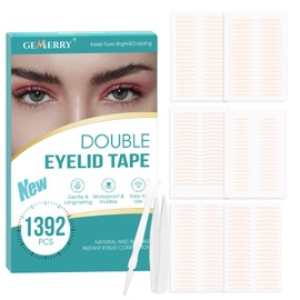 GEMERRY Eyelid Lifter Strips Double Eyelid Tapes 1392 Pcs Invisible Eyelid Tape for Hooded Eyes Waterproof Long-Lasting Breathable Lash Tape for Hooded, Heavy, Uneven, Droopy Eeyelids