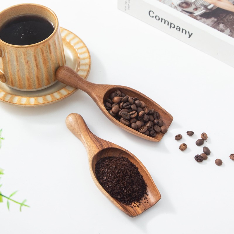 NLHL Large Wooden Scoop 1PCS - 6.3Inches Wood Scoop for
