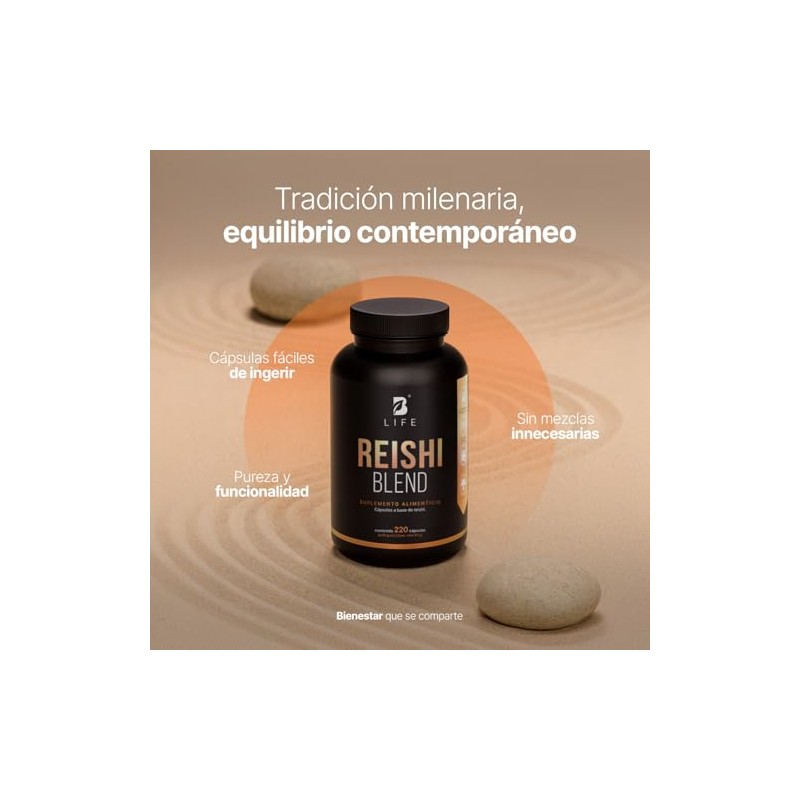 Extracto Puro Hongo Reishi 220 Cápsulas Adaptógeno Natural 900 Por