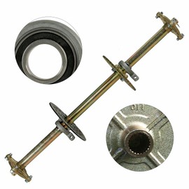DOONARCES 32'' ATV Go Kart Rear Live Axle Kit Complete Rear Axle Assembly with 428 37T Sprocket Wheel Hub Brake Assembly for Go Cart 50-90cc ATV Drift Trike (32''/815mm)