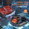 Cordless Car Buffer Polisher w/ 2x2000mAh 21V Batteries, 6 Inch