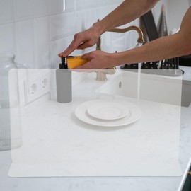 Alipis 3pcs Shower Splash Guard, Transparent Pvc Bathtub Corner Water Guard, Easy Install, Keeps Bathroom Dry and Clean, Ideal for Home Use