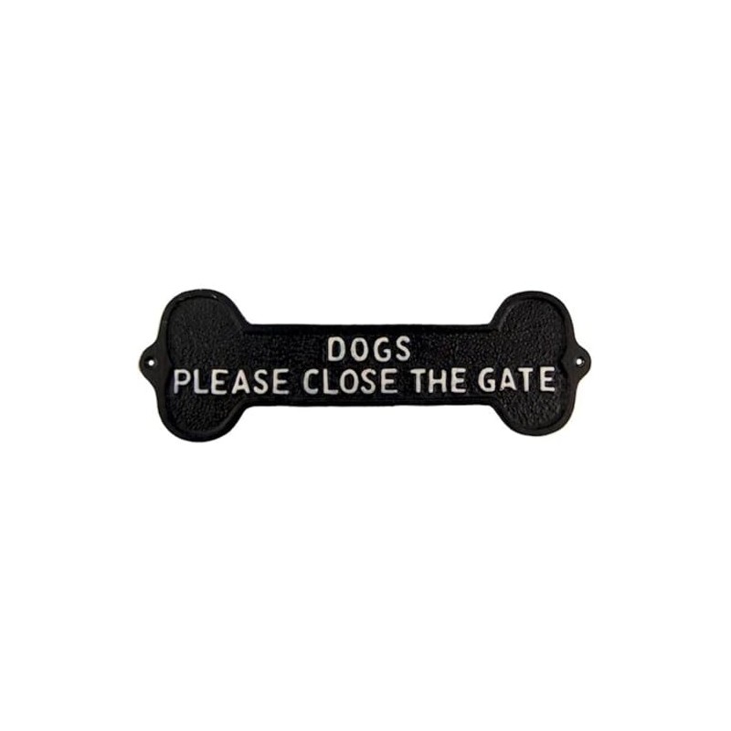 Ascalon Sign/Plaque ~ Metal/Cast Iron ~ DOGS, PLEASE CLOSE THE
