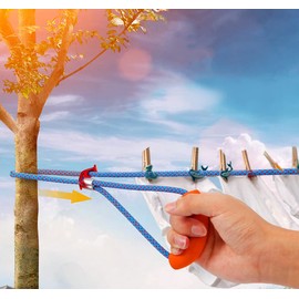 ZAselect 10M THICK GARDEN OUTDOOR CLOTHES LINE EASY TO TIGHT..